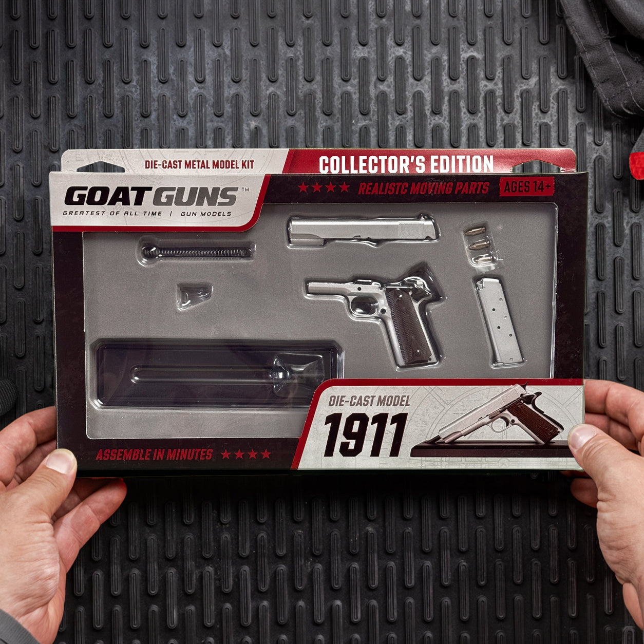 Miniature 1911 Model in Silver | GoatGuns – GoatGun Models