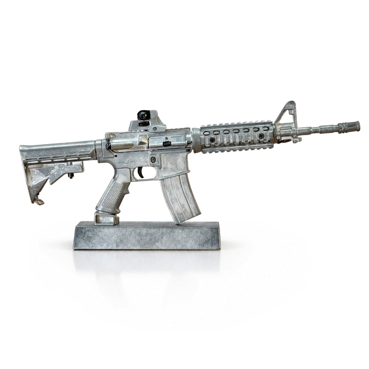 Miniature AR15 Model with Zebra Coated Skin – GoatGun Models