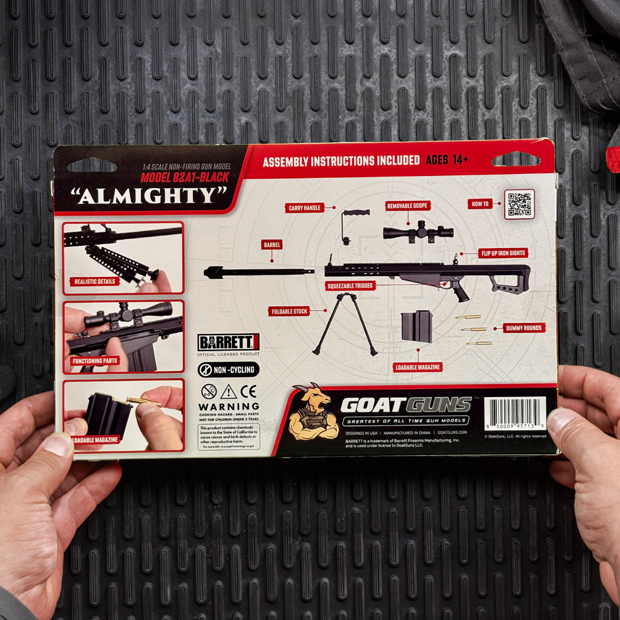Miniature BARRETT Model 82A1 | 1:3 Scale Die Cast Metal GoatGuns