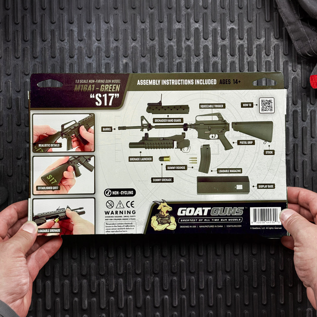Miniature M16A1 Model in OD Green | GoatGuns – GoatGun Models