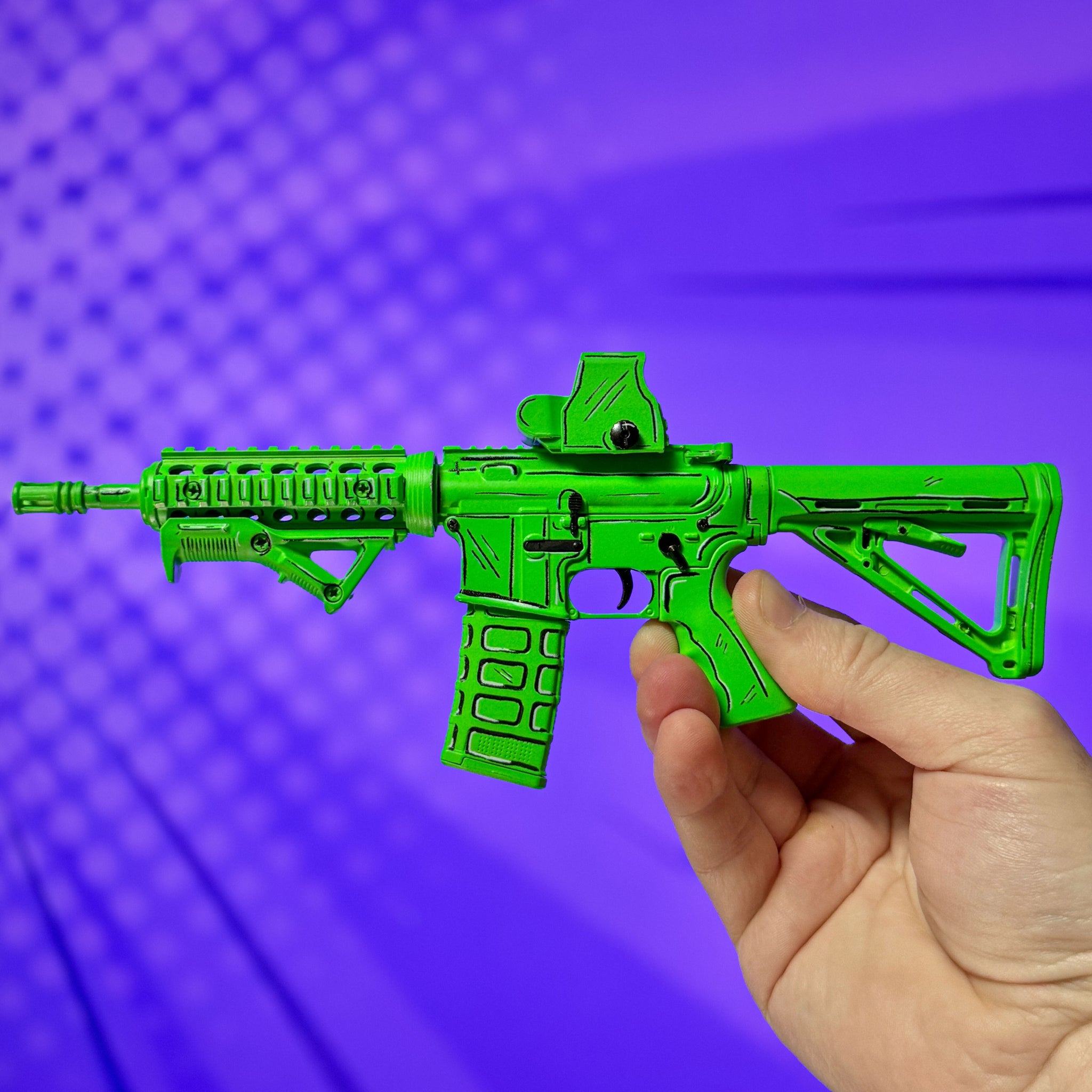 Limited Edition Green Cel-Shaded AR15 Model