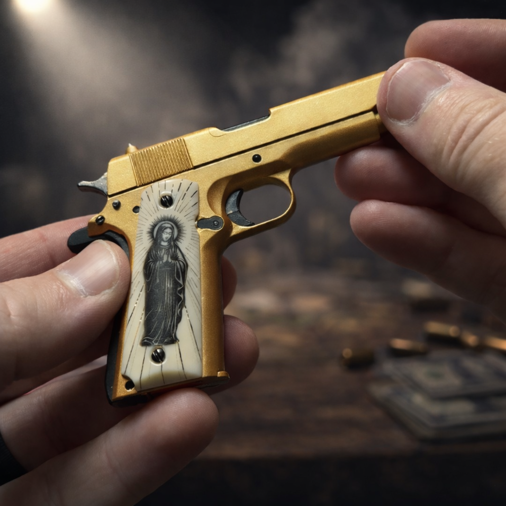 Gold 1911 'El Jefe' Limited Edition Model – GoatGun Models Gold 1911 'El Jefe' Limited Edition Model – GoatGun Models