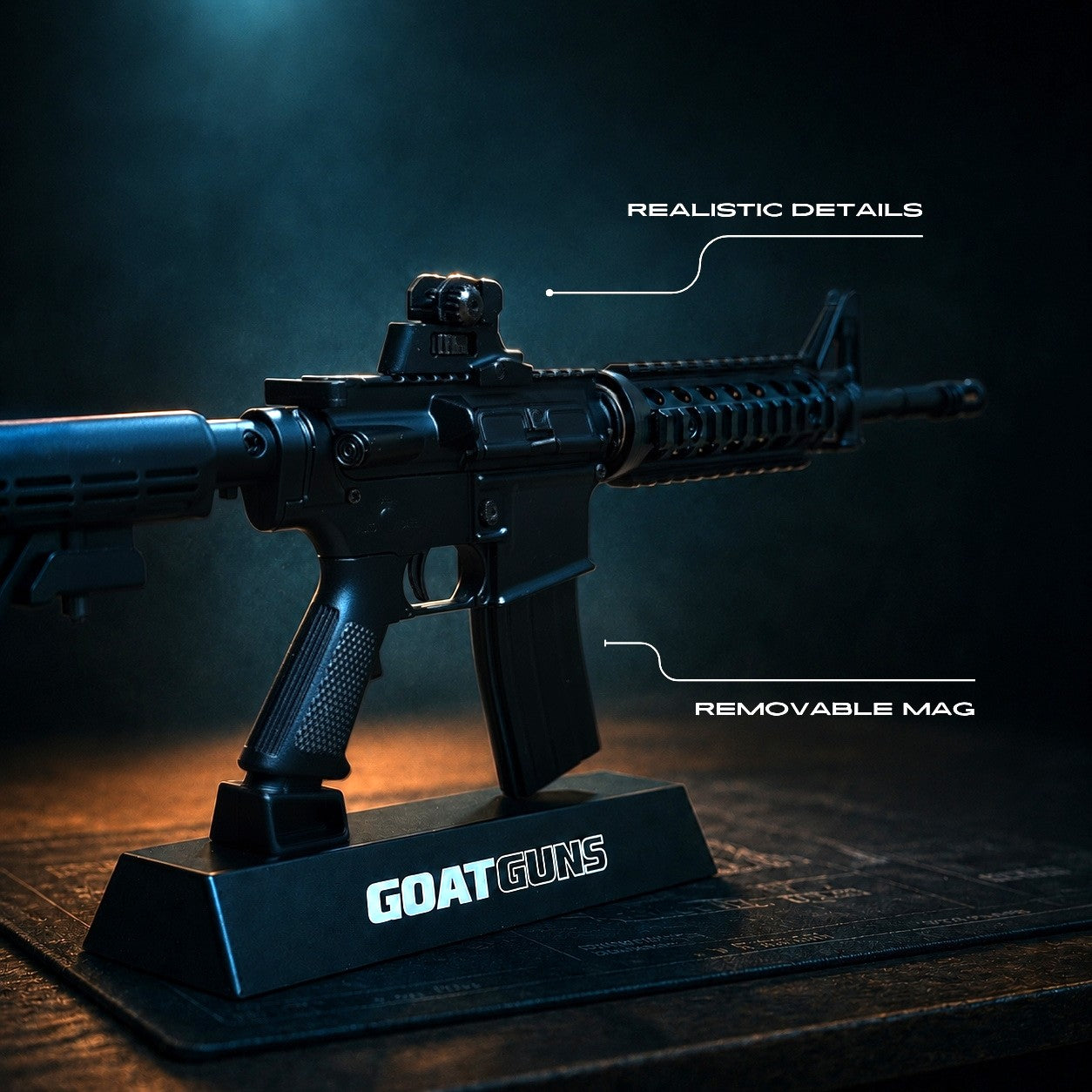 Miniature AR15 Die Cast Model Black | GoatGuns – GoatGun Models