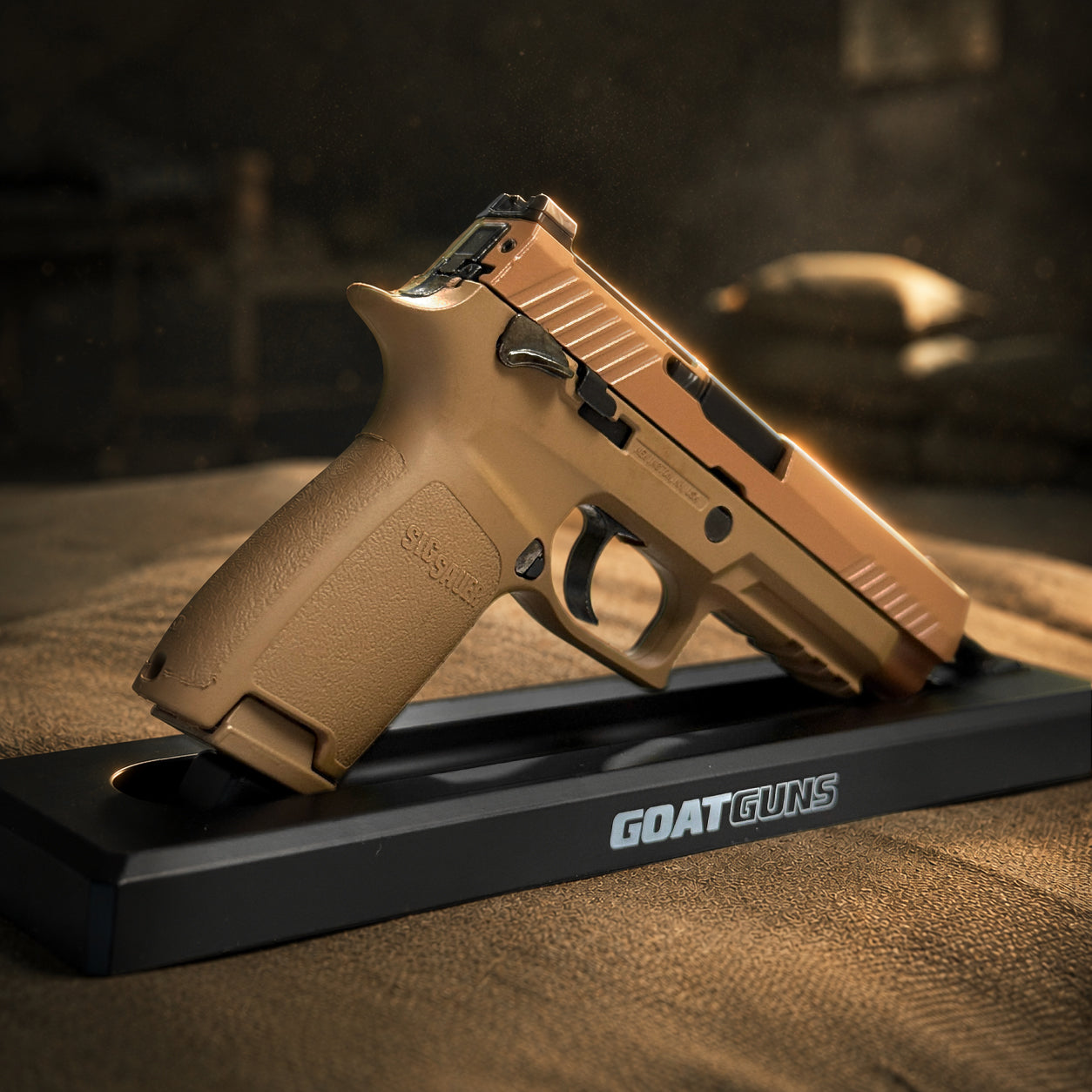 Miniature SIG SAUER M17 Model Tan | GoatGuns – GoatGun Models