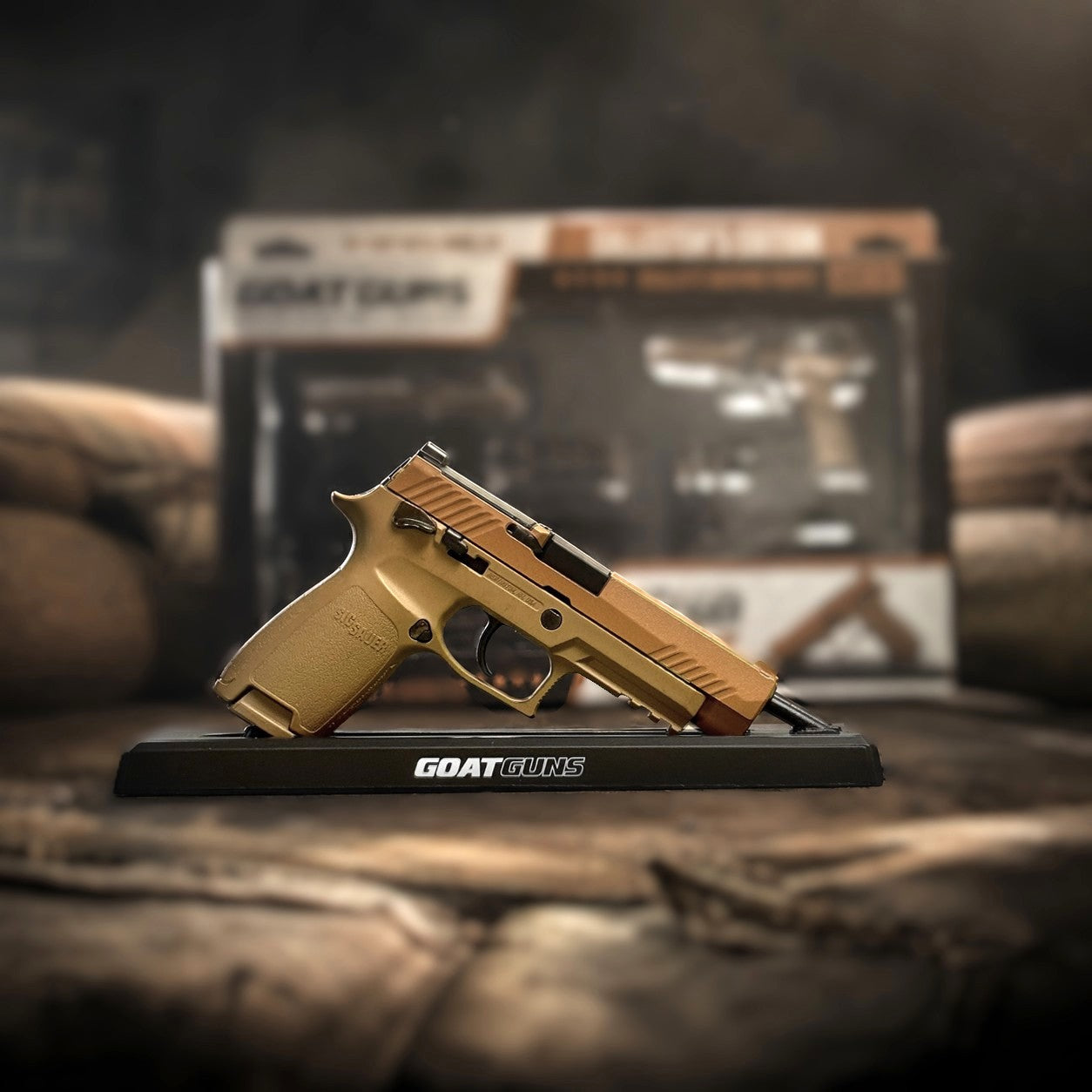 Miniature SIG SAUER M17 Model Tan | GoatGuns – GoatGun Models