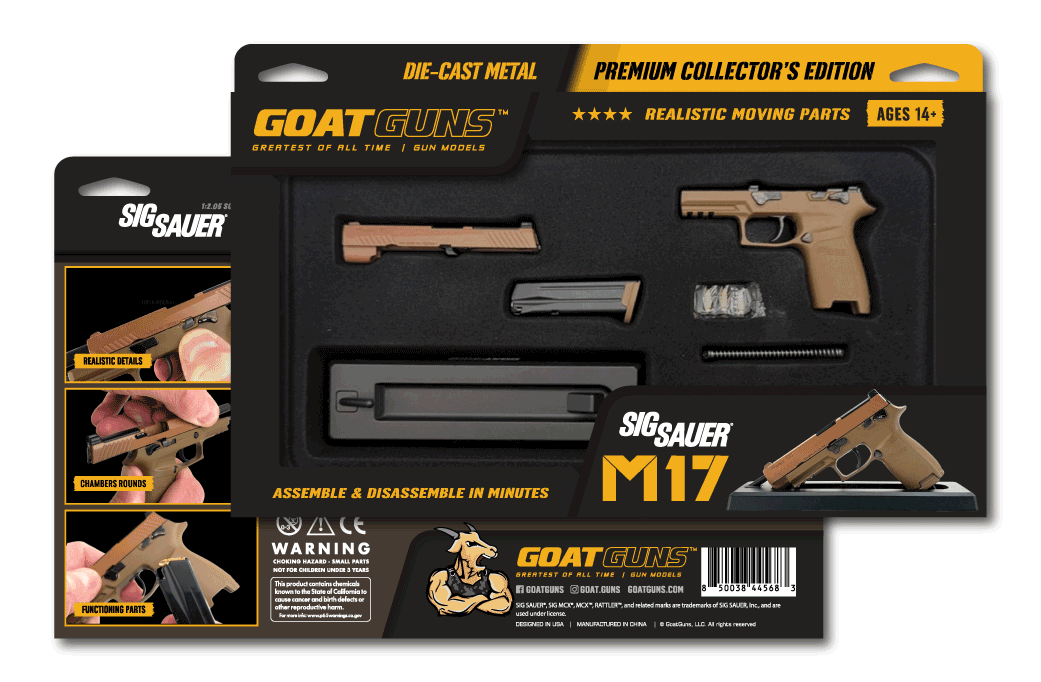 Miniature SIG SAUER M17 Model Tan | GoatGuns – GoatGun Models Miniature SIG SAUER M17 Model Tan | GoatGuns – GoatGun Models