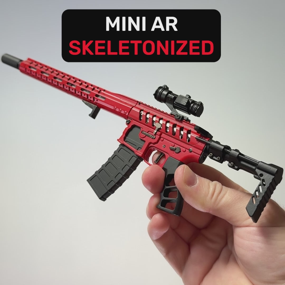 1/3スケール　ミニチュア　AR15 AR15 Skeleton Model Red | 1:3 Scale GoatGuns – GoatGun Models