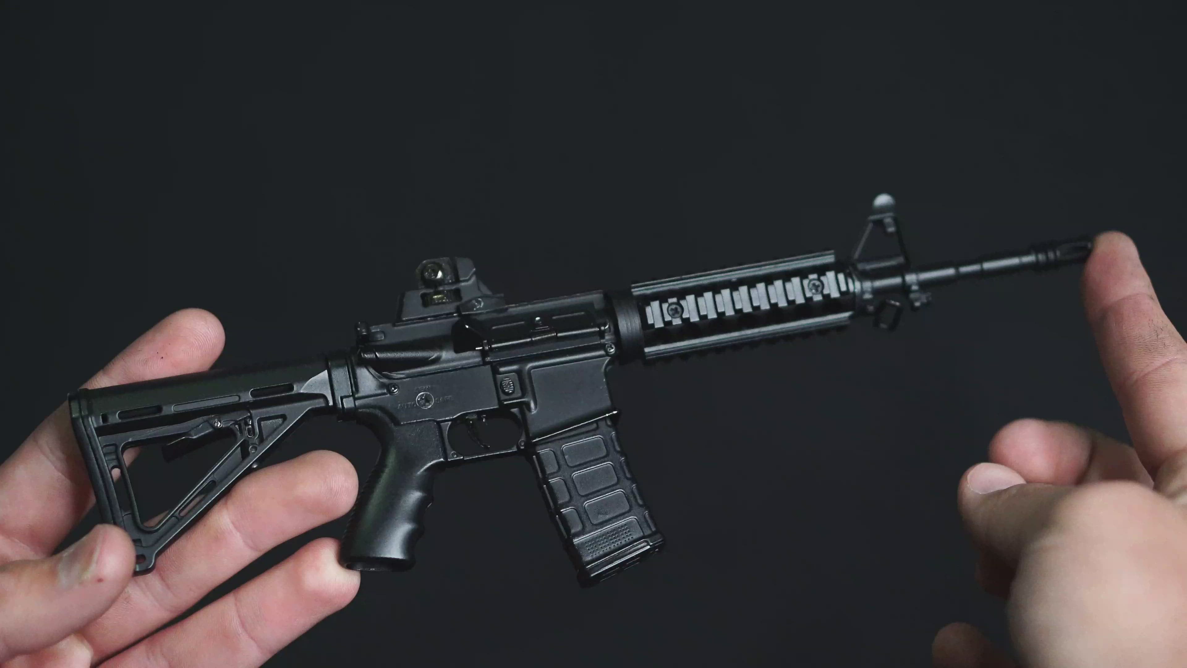 Miniature Milspec Adjustable AR15 Stock Model | GoatGuns