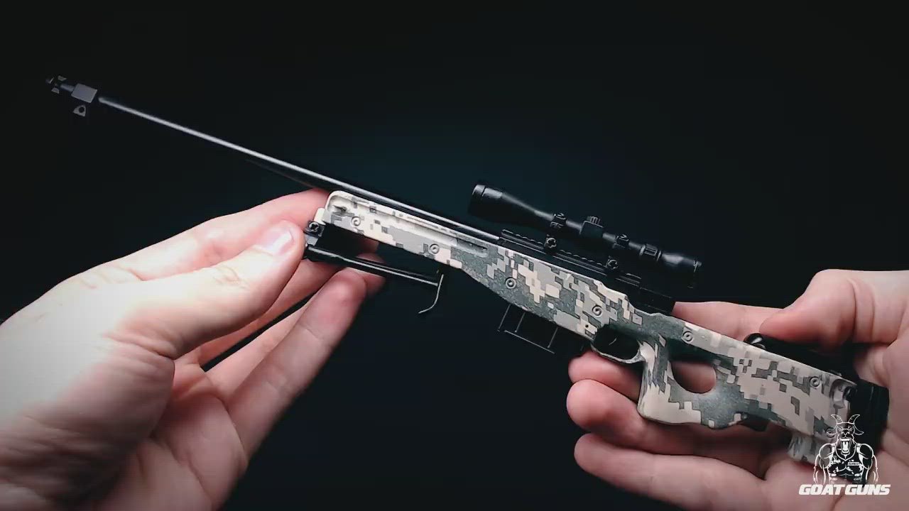 Rifle Sniper L96 Camuflado Miniatura Metálica - Arsenal Guns