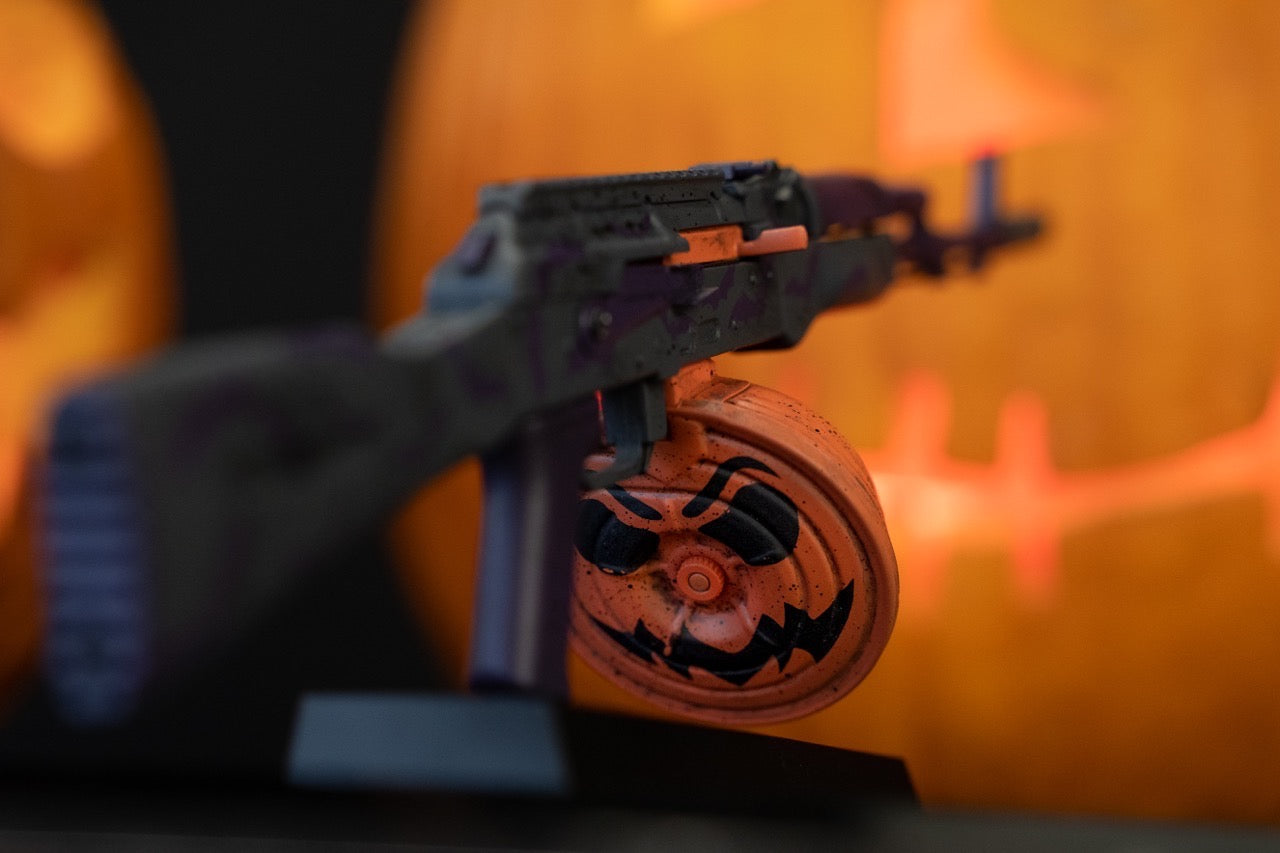 Mini AK 47 1:3 Scale Model - RARE HALLOWEEN EDITION – GoatGun Models
