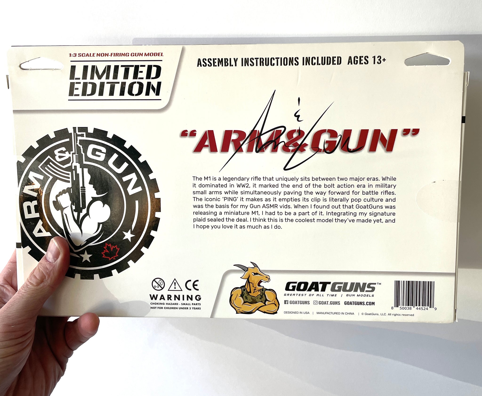Limited Edition M1 1:3 Scale Model - Arm&Gun